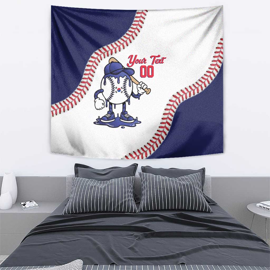 South Korea 2026 Baseball Custom Tapestry Go Champions Drip Style