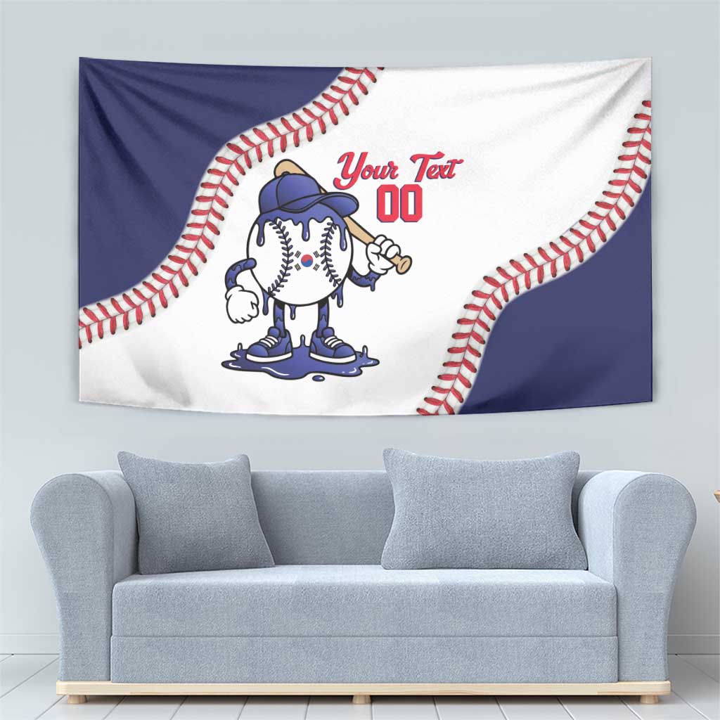 South Korea 2026 Baseball Custom Tapestry Go Champions Drip Style
