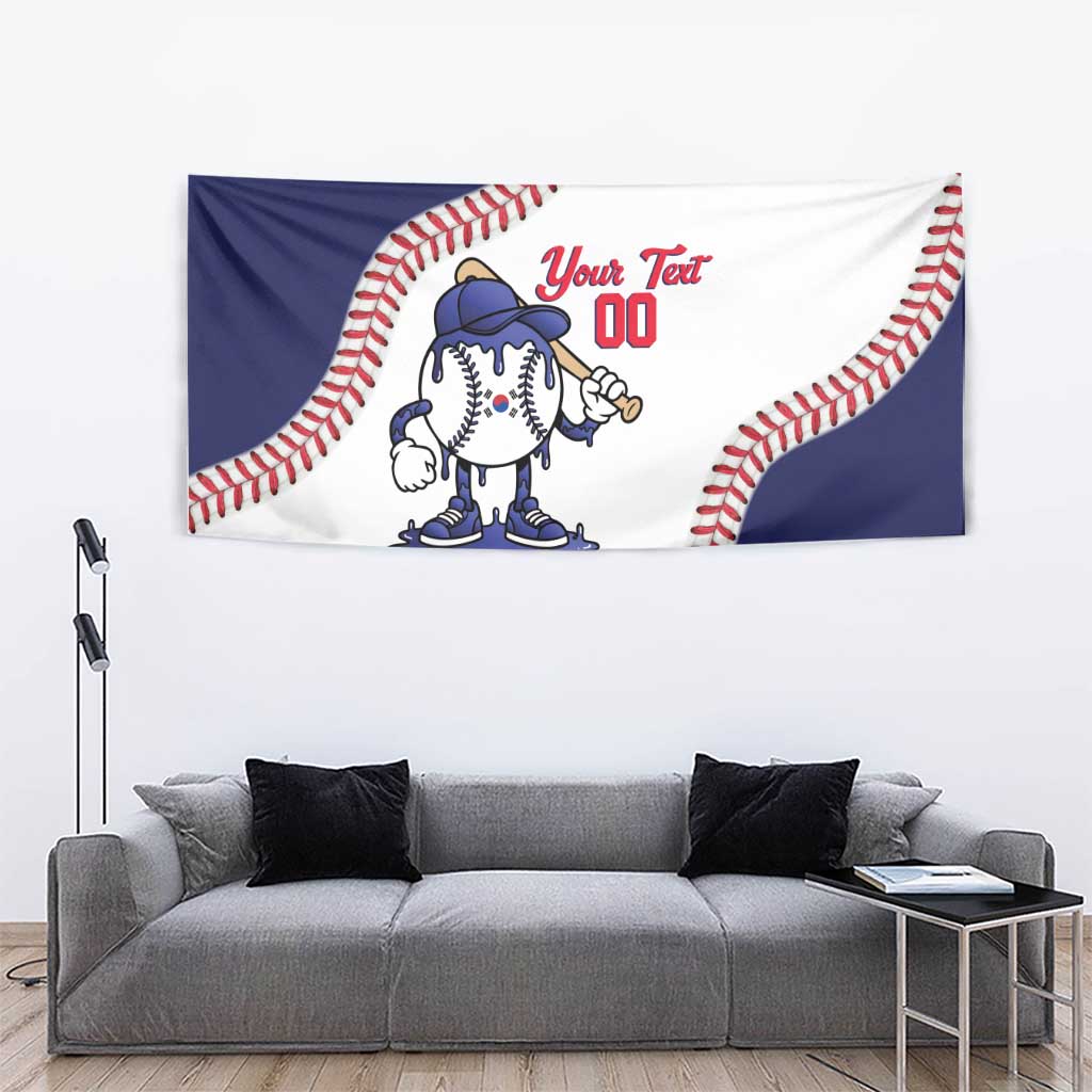 South Korea 2026 Baseball Custom Tapestry Go Champions Drip Style
