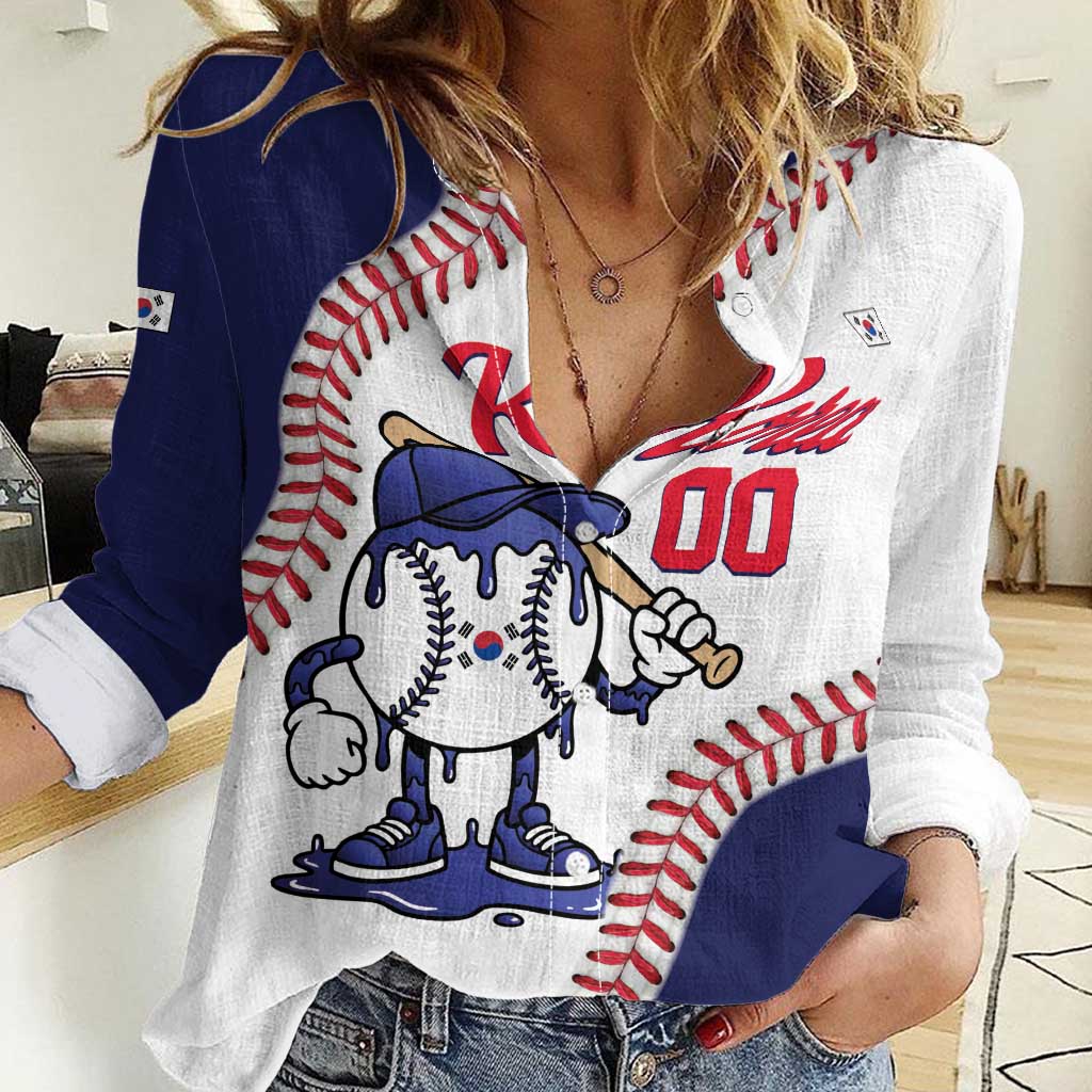 South Korea 2026 Baseball Custom Women Casual Shirt Go Champions Drip Style