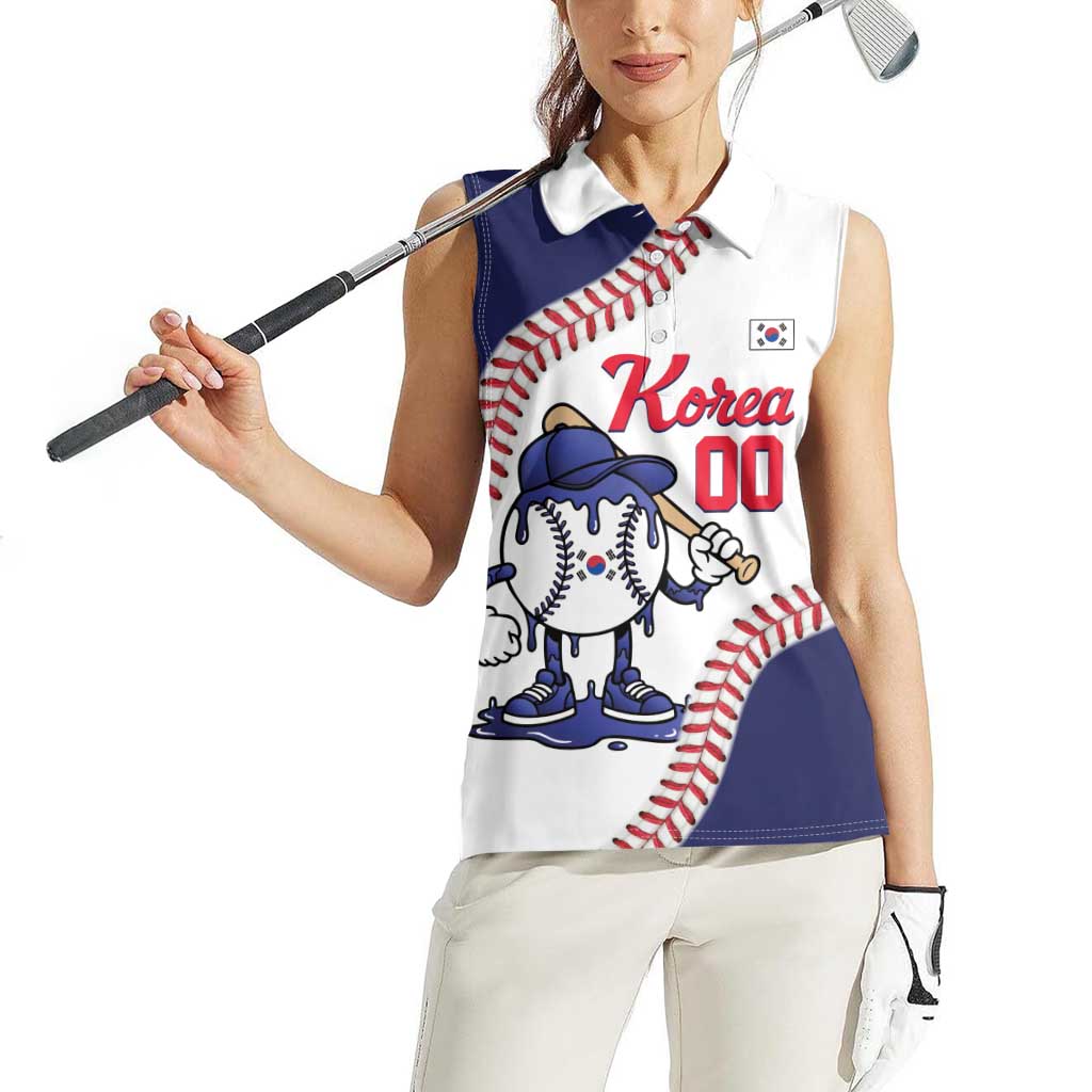 South Korea 2026 Baseball Custom Women Sleeveless Polo Shirt Go Champions Drip Style
