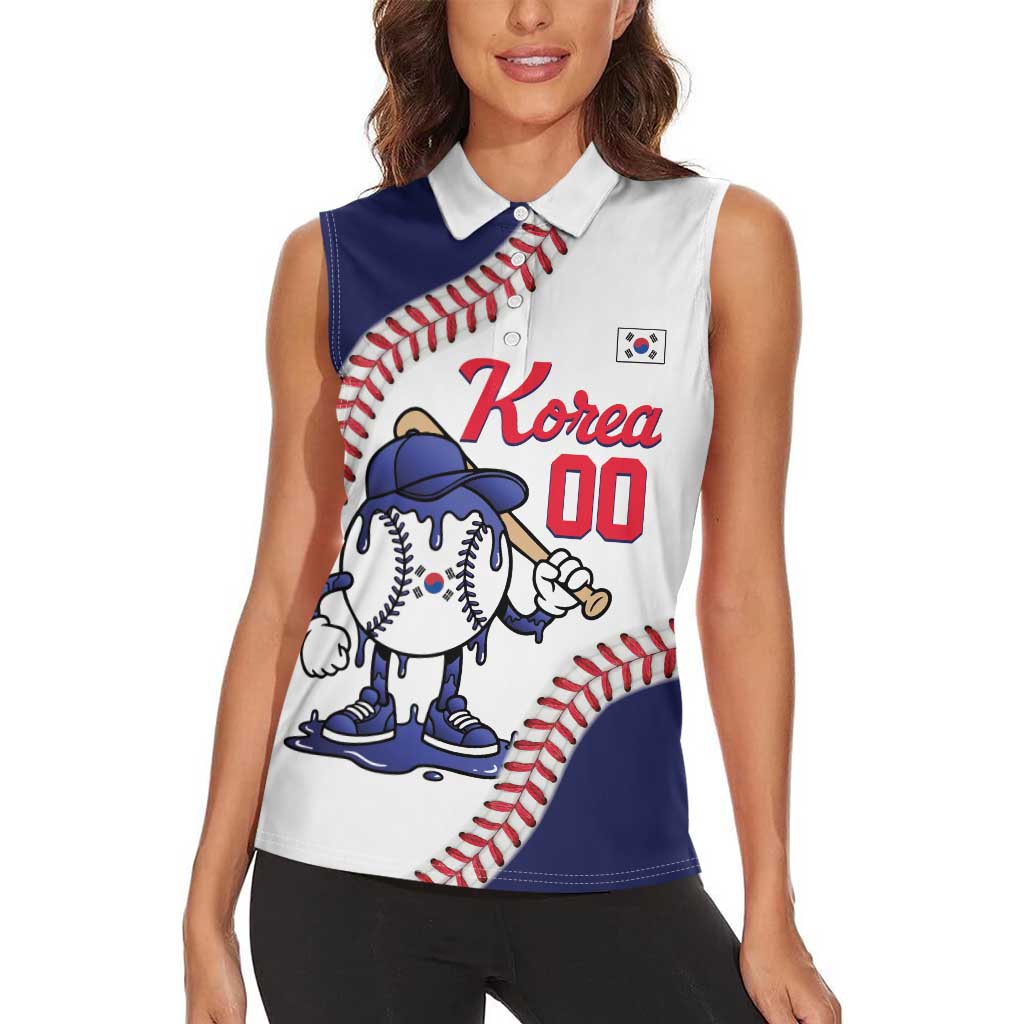 South Korea 2026 Baseball Custom Women Sleeveless Polo Shirt Go Champions Drip Style