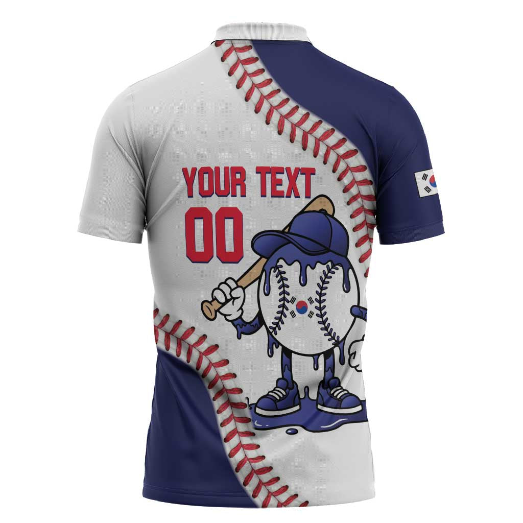 South Korea 2026 Baseball Custom Zipper Polo Shirt Go Champions Drip Style