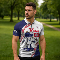 South Korea 2026 Baseball Custom Zipper Polo Shirt Go Champions Drip Style