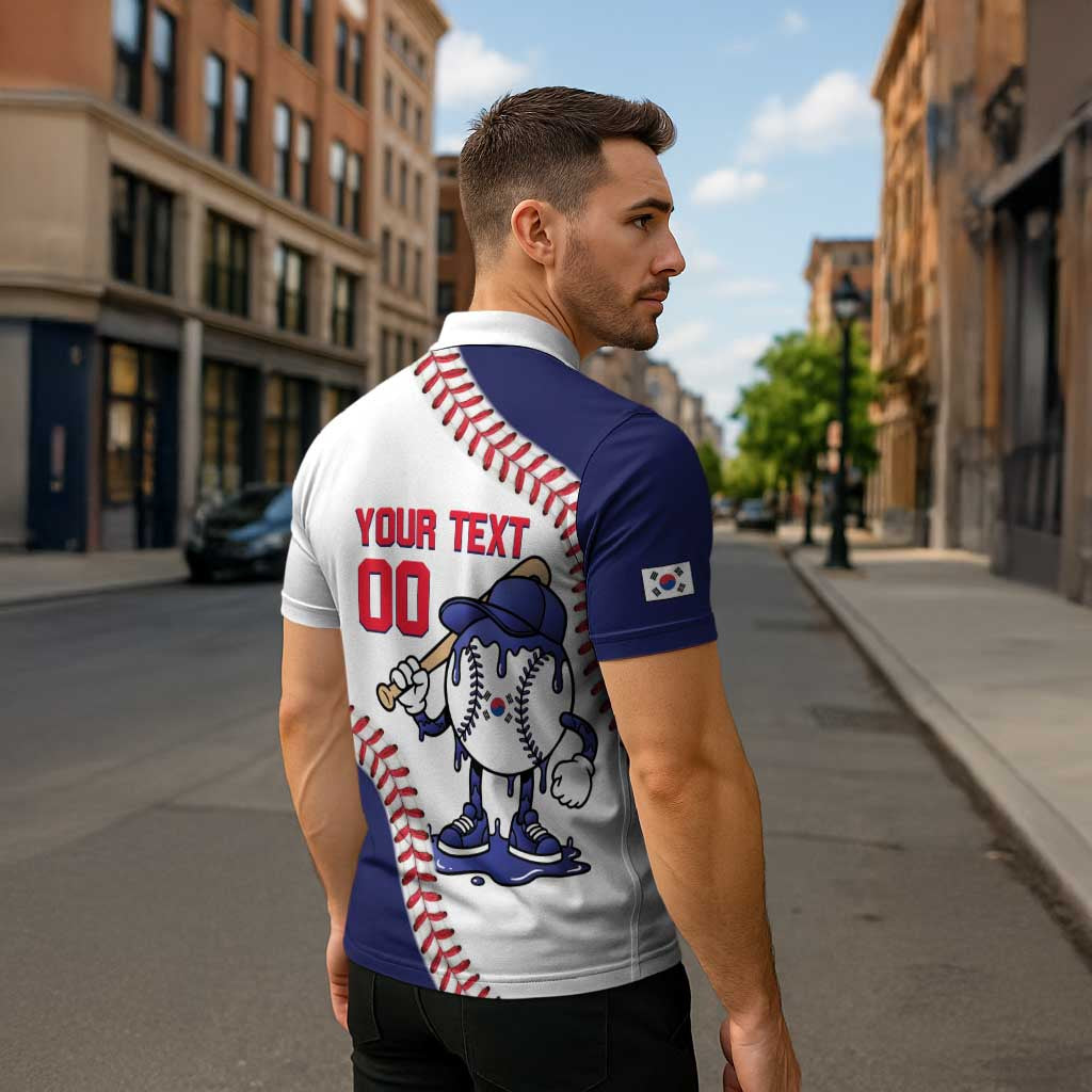 South Korea 2026 Baseball Custom Zipper Polo Shirt Go Champions Drip Style
