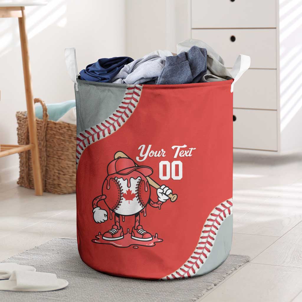 Canada 2026 Baseball Custom Laundry Basket Go Champions Drip Style