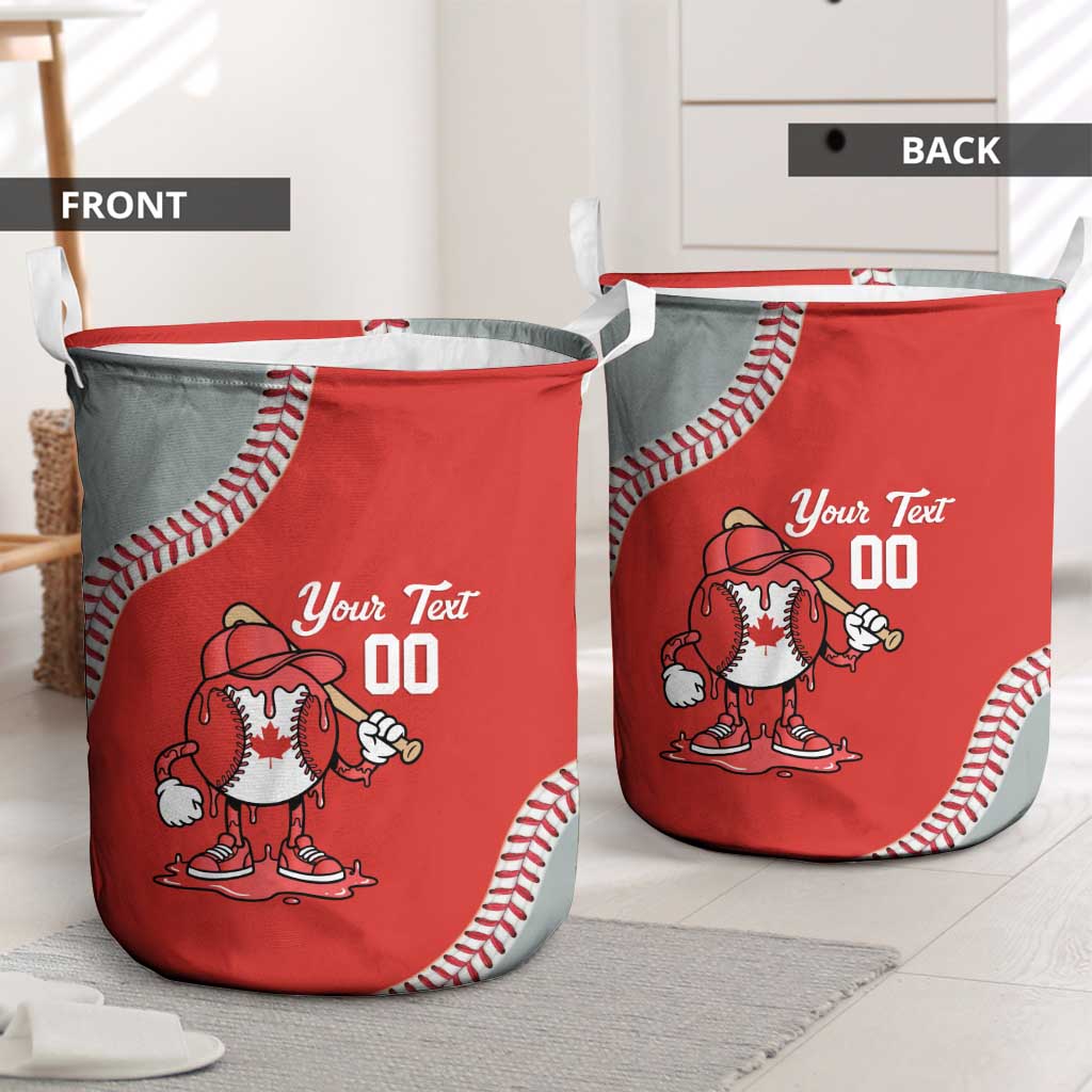 Canada 2026 Baseball Custom Laundry Basket Go Champions Drip Style