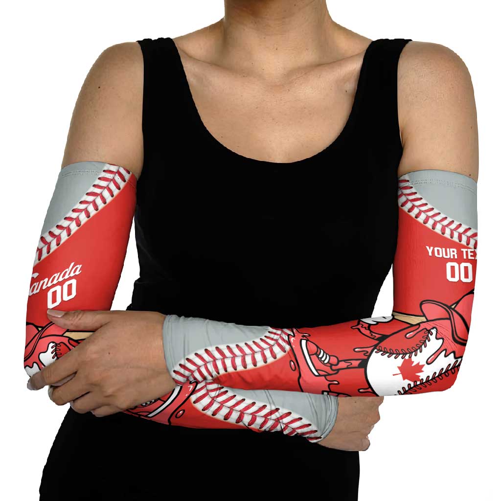 Canada 2026 Baseball Custom Arm Sleeves Go Champions Drip Style