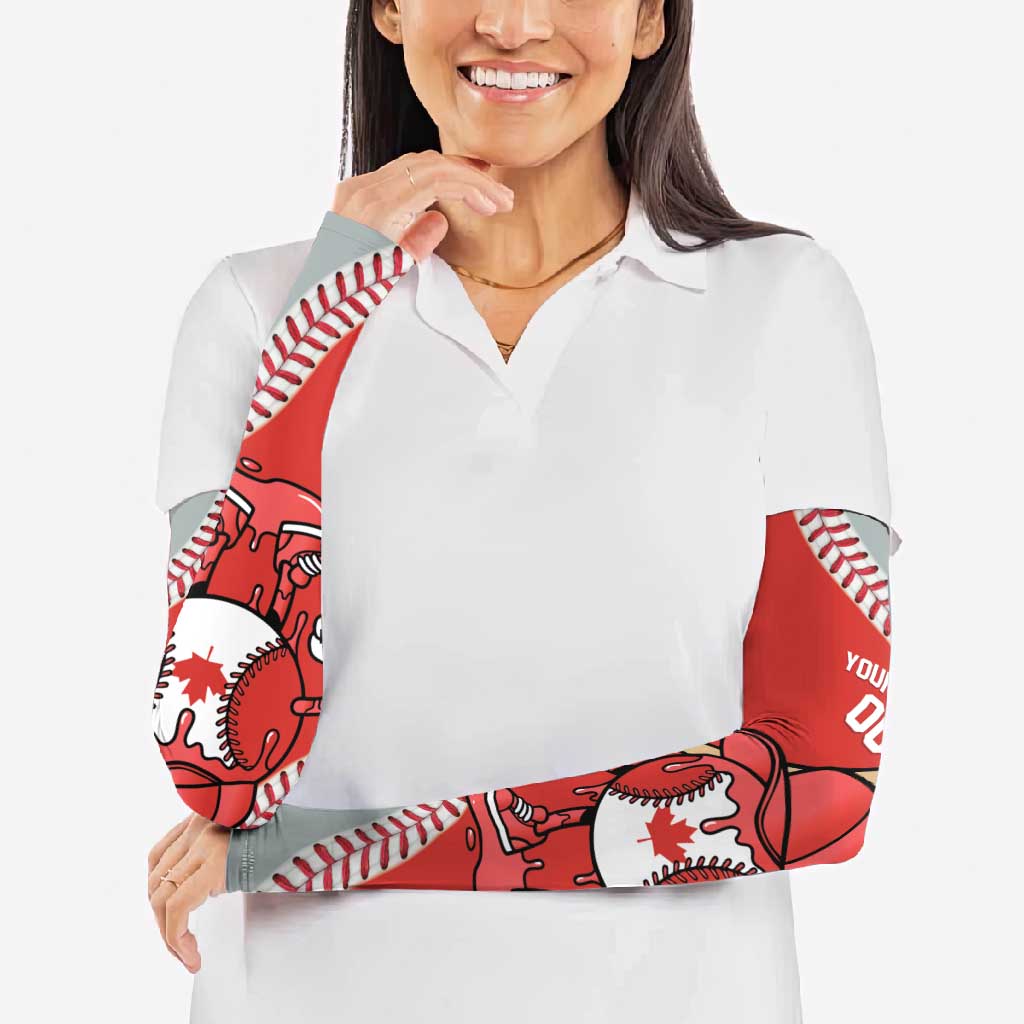 Canada 2026 Baseball Custom Arm Sleeves Go Champions Drip Style