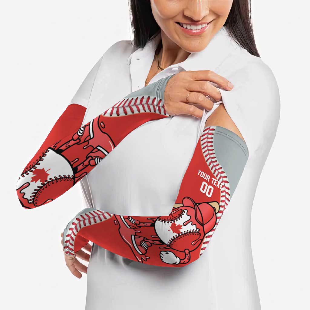 Canada 2026 Baseball Custom Arm Sleeves Go Champions Drip Style