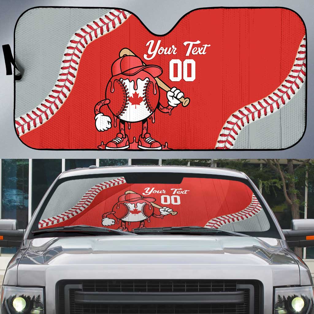 Canada 2026 Baseball Custom Auto Sun Shade Go Champions Drip Style