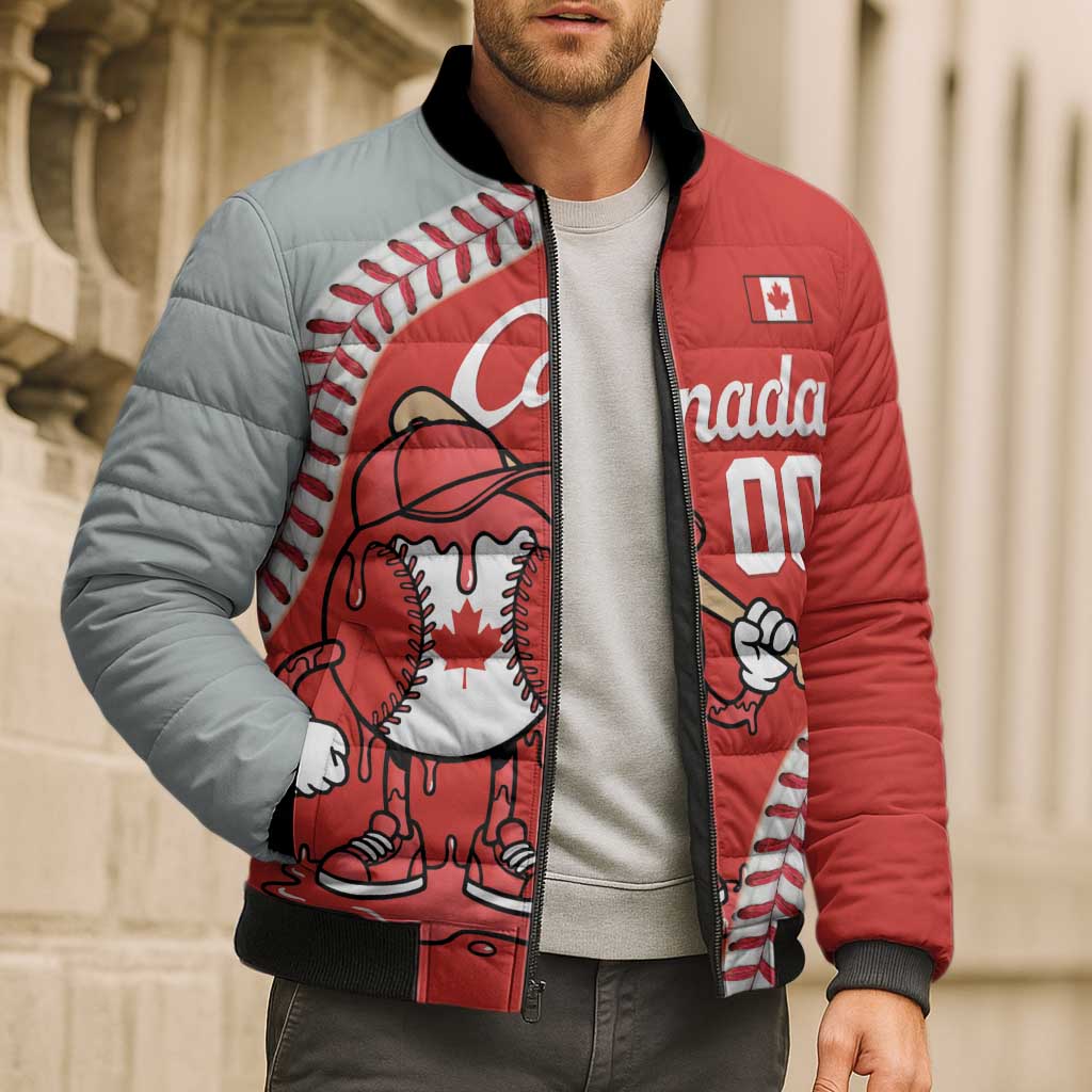 Canada 2026 Baseball Custom Bomber Puffer Jacket Go Champions Drip Style