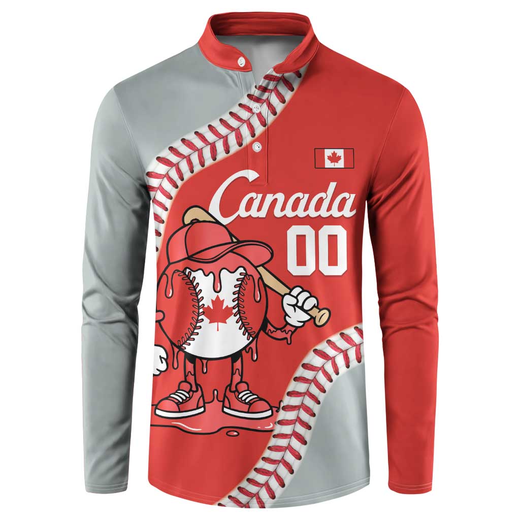 Canada 2026 Baseball Custom Button Sweatshirt Go Champions Drip Style