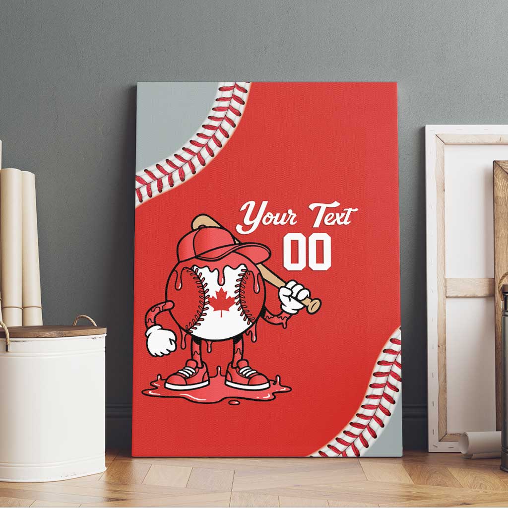 Canada 2026 Baseball Custom Canvas Wall Art Go Champions Drip Style