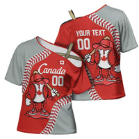 Canada 2026 Baseball Custom Cross Shoulder Shirt Go Champions Drip Style