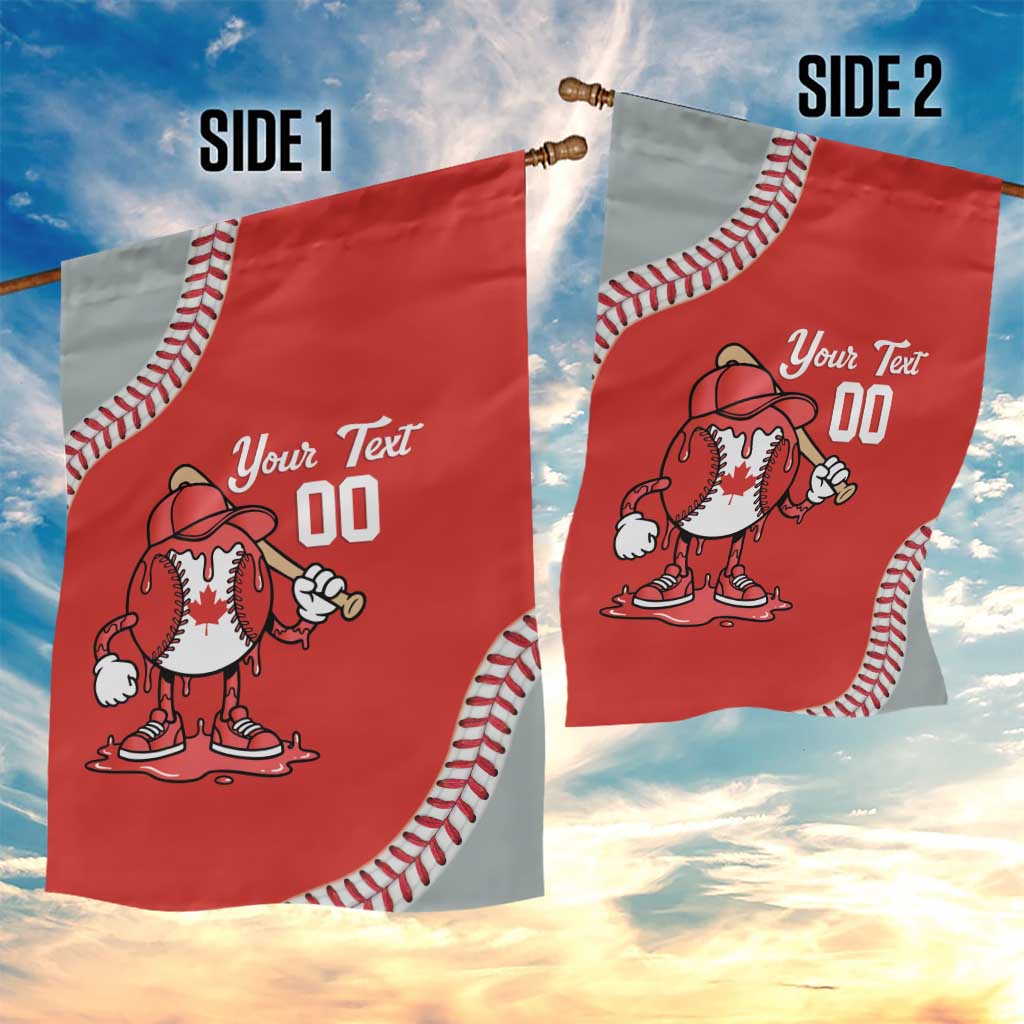 Canada 2026 Baseball Custom Garden Flag Go Champions Drip Style