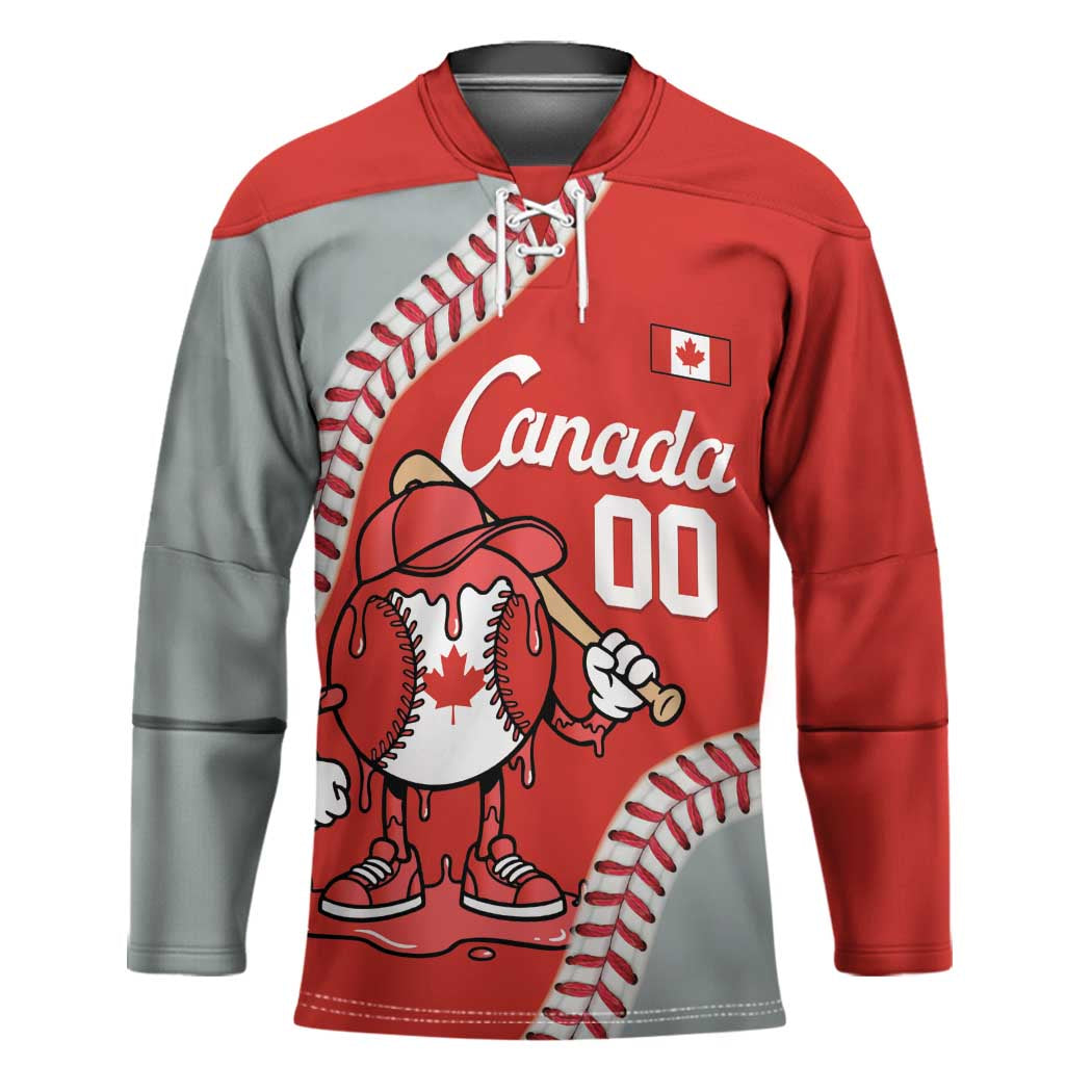Canada 2026 Baseball Custom Hockey Jersey Go Champions Drip Style