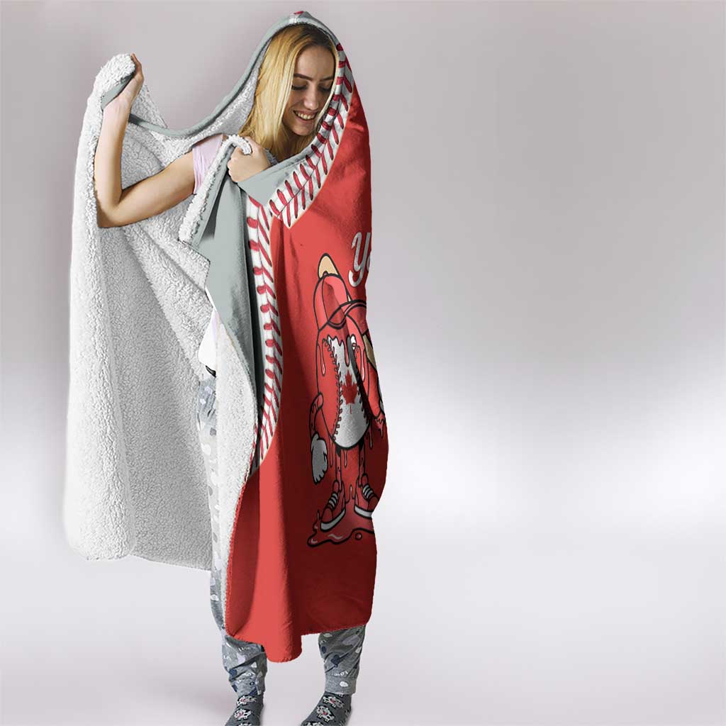 Canada 2026 Baseball Custom Hooded Blanket Go Champions Drip Style