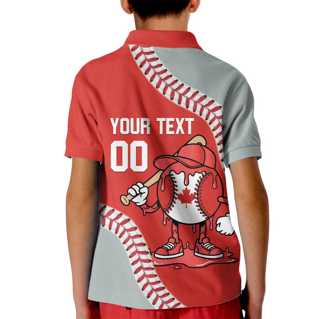 Canada 2026 Baseball Custom Kid Polo Shirt Go Champions Drip Style