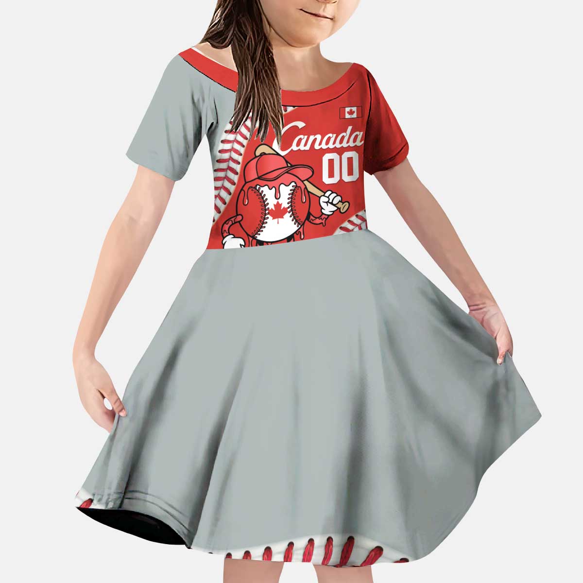 Canada 2026 Baseball Custom Kid Short Sleeve Dress Go Champions Drip Style