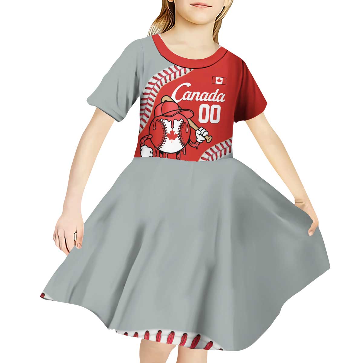 Canada 2026 Baseball Custom Kid Short Sleeve Dress Go Champions Drip Style