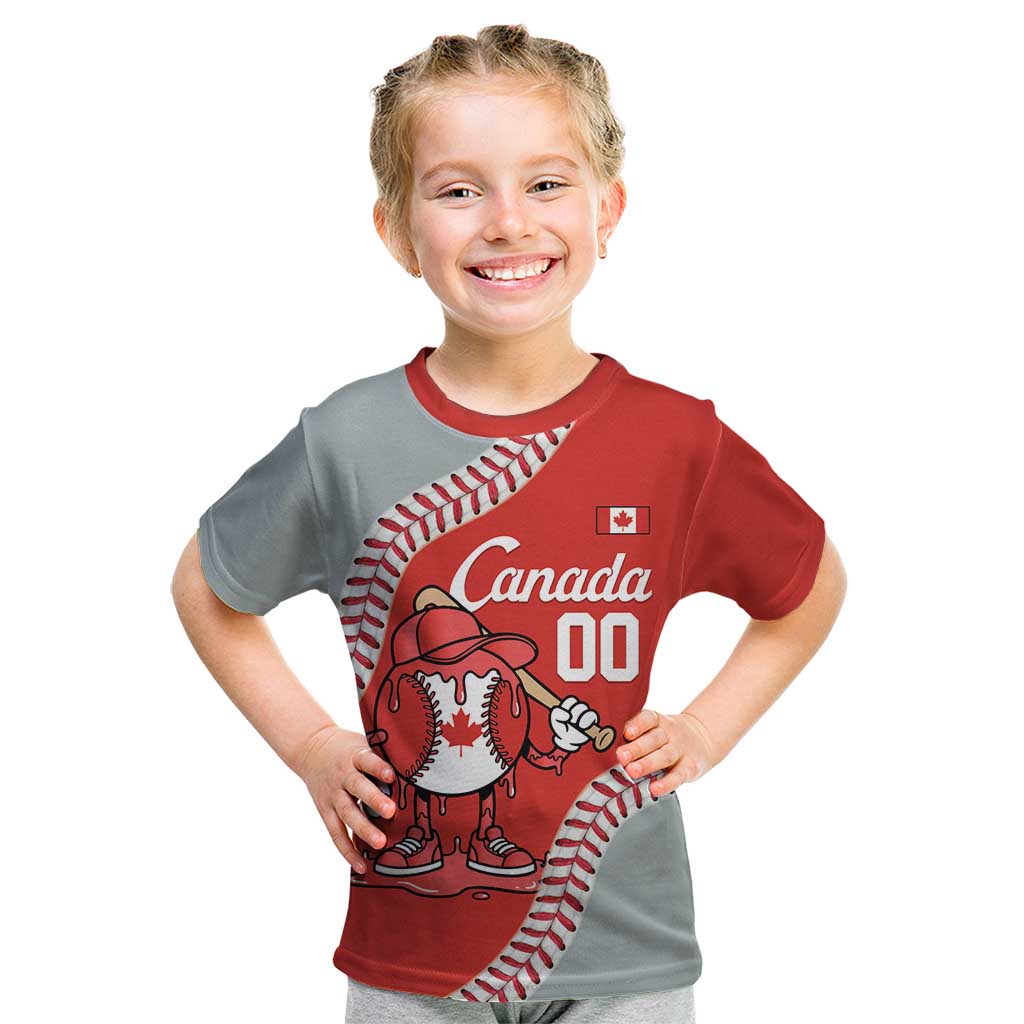 Canada 2026 Baseball Custom Kid T Shirt Go Champions Drip Style