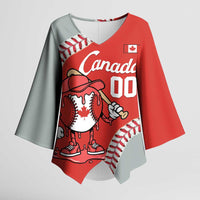 Canada 2026 Baseball Custom Kimono Sleeve Blouse Go Champions Drip Style