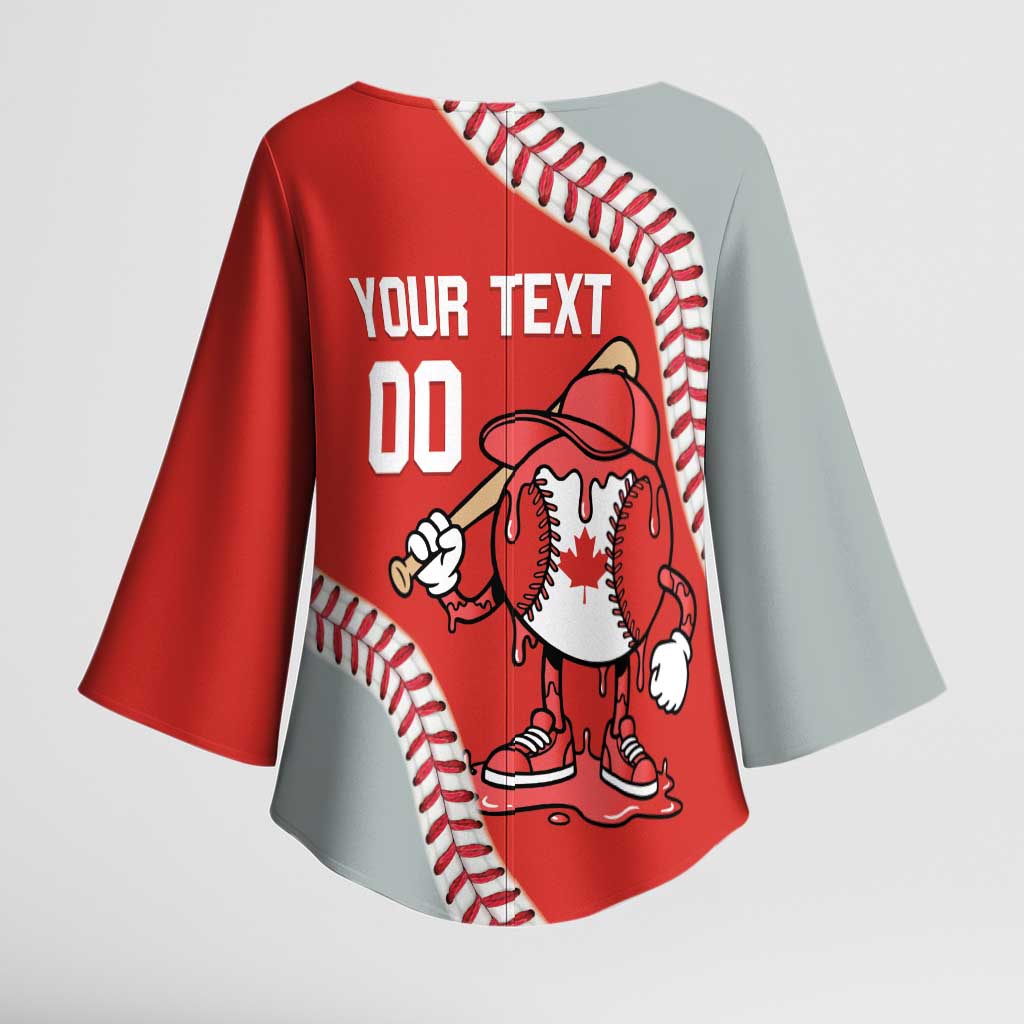 Canada 2026 Baseball Custom Kimono Sleeve Blouse Go Champions Drip Style