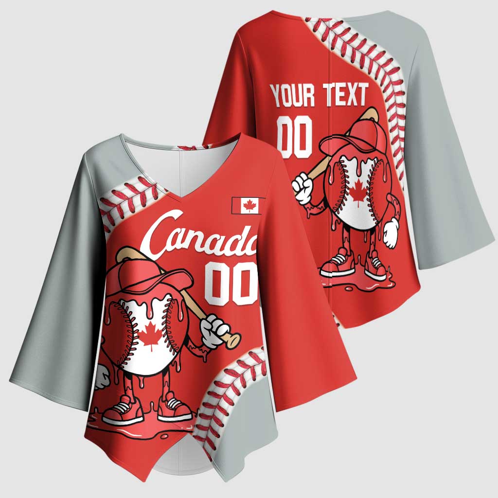 Canada 2026 Baseball Custom Kimono Sleeve Blouse Go Champions Drip Style