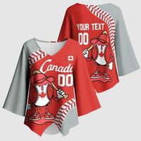 Canada 2026 Baseball Custom Kimono Sleeve Blouse Go Champions Drip Style