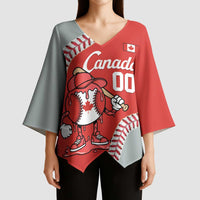 Canada 2026 Baseball Custom Kimono Sleeve Blouse Go Champions Drip Style