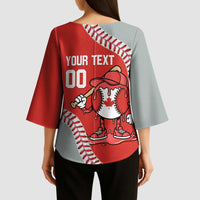 Canada 2026 Baseball Custom Kimono Sleeve Blouse Go Champions Drip Style