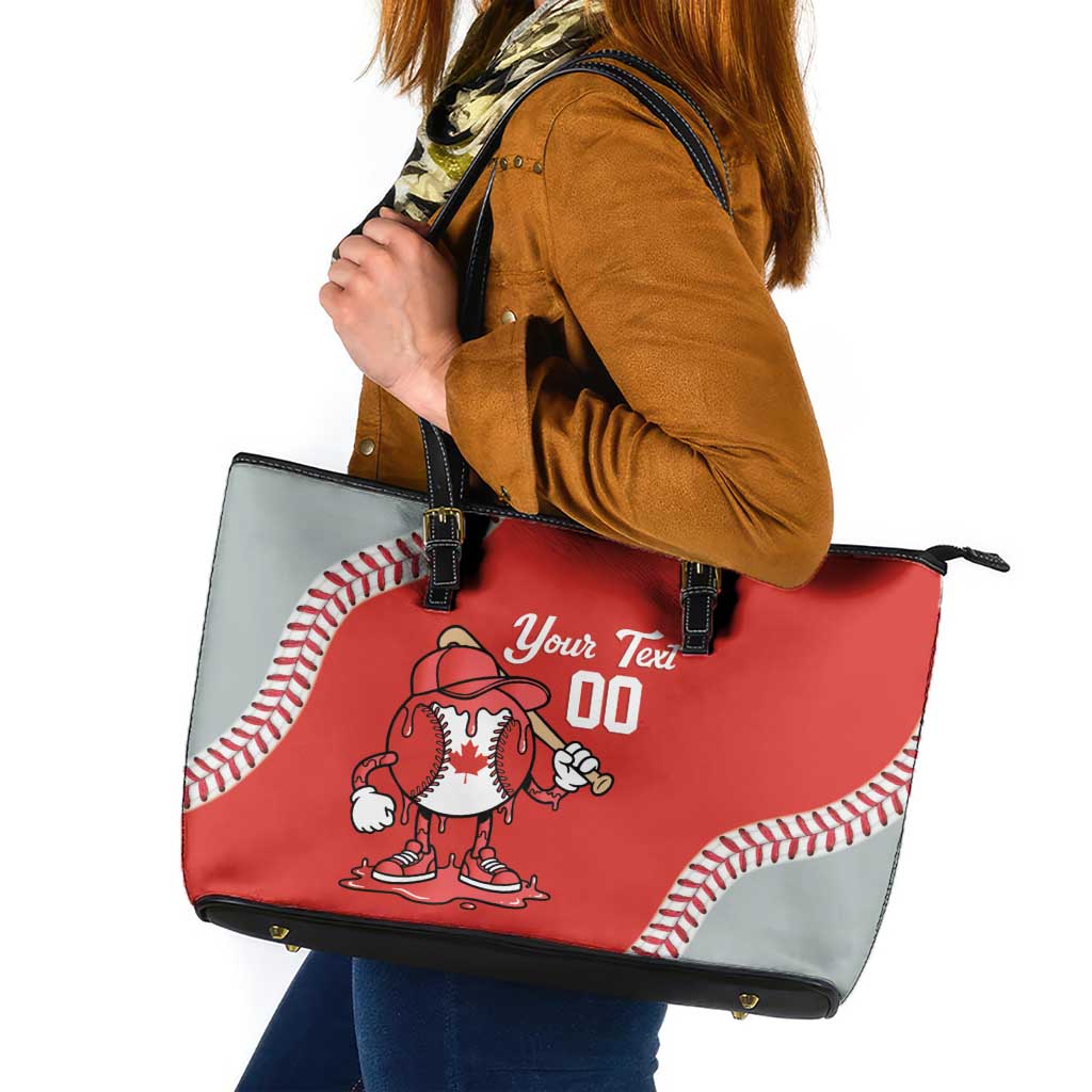 Canada 2026 Baseball Custom Leather Tote Bag Go Champions Drip Style