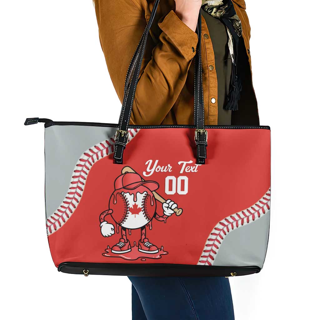Canada 2026 Baseball Custom Leather Tote Bag Go Champions Drip Style