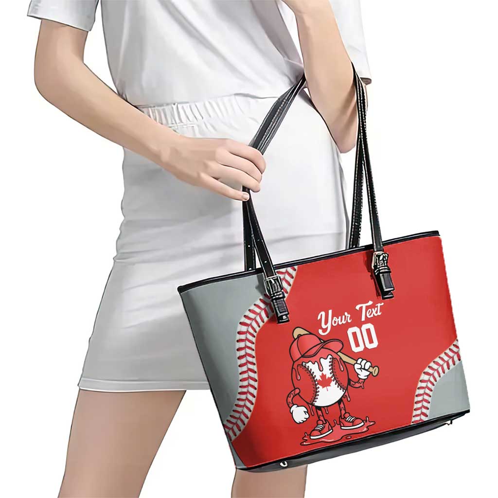 Canada 2026 Baseball Custom Leather Tote Bag Go Champions Drip Style