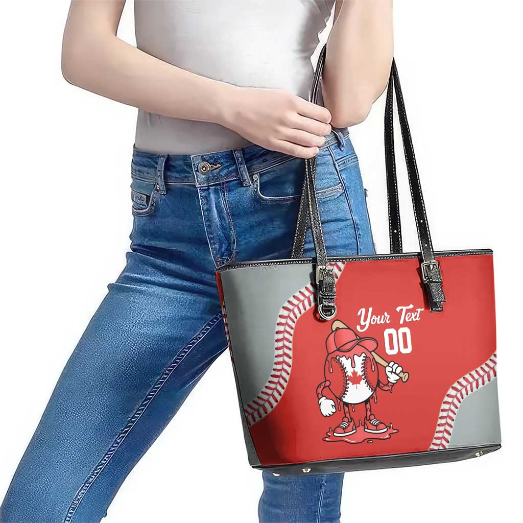Canada 2026 Baseball Custom Leather Tote Bag Go Champions Drip Style