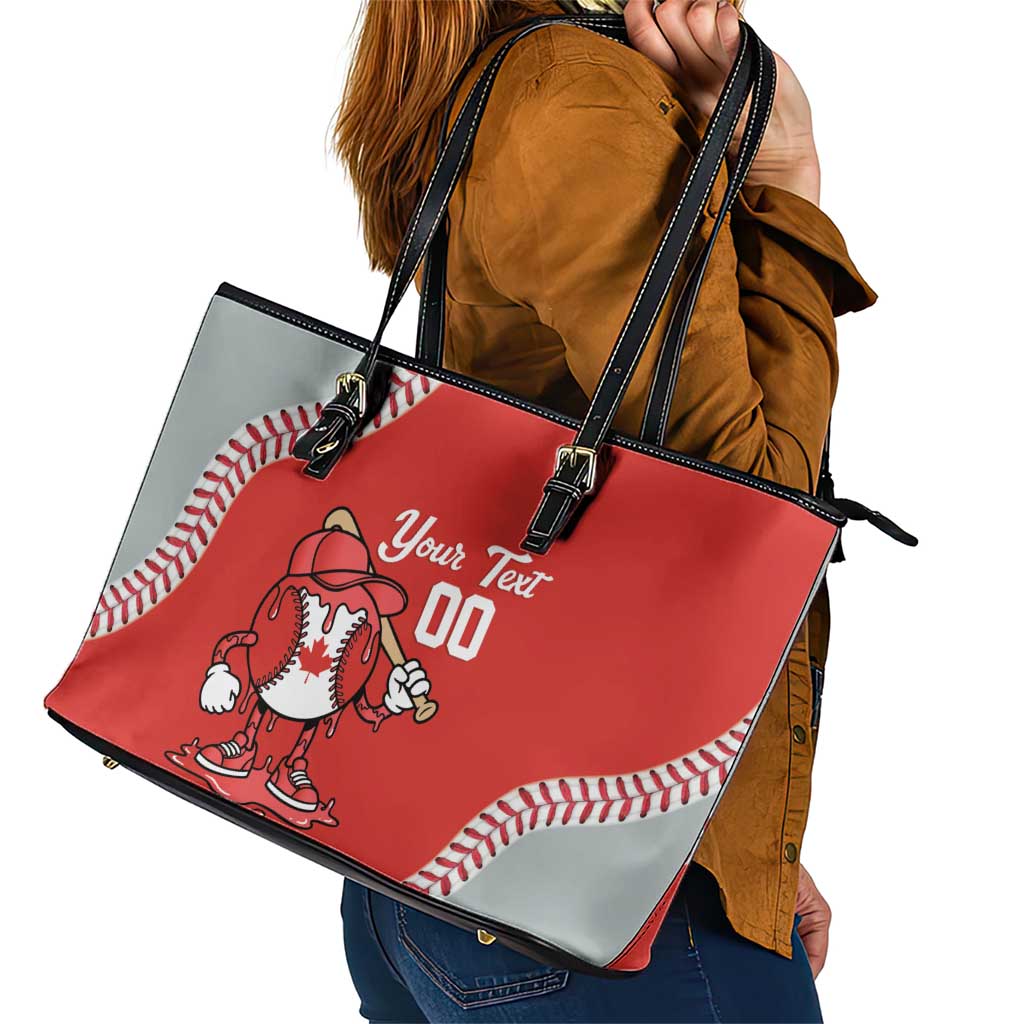 Canada 2026 Baseball Custom Leather Tote Bag Go Champions Drip Style