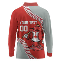 Canada 2026 Baseball Custom Long Sleeve Polo Shirt Go Champions Drip Style