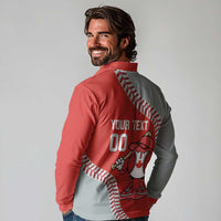 Canada 2026 Baseball Custom Long Sleeve Polo Shirt Go Champions Drip Style