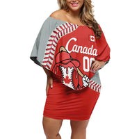 Canada 2026 Baseball Custom Off Shoulder Short Dress Go Champions Drip Style