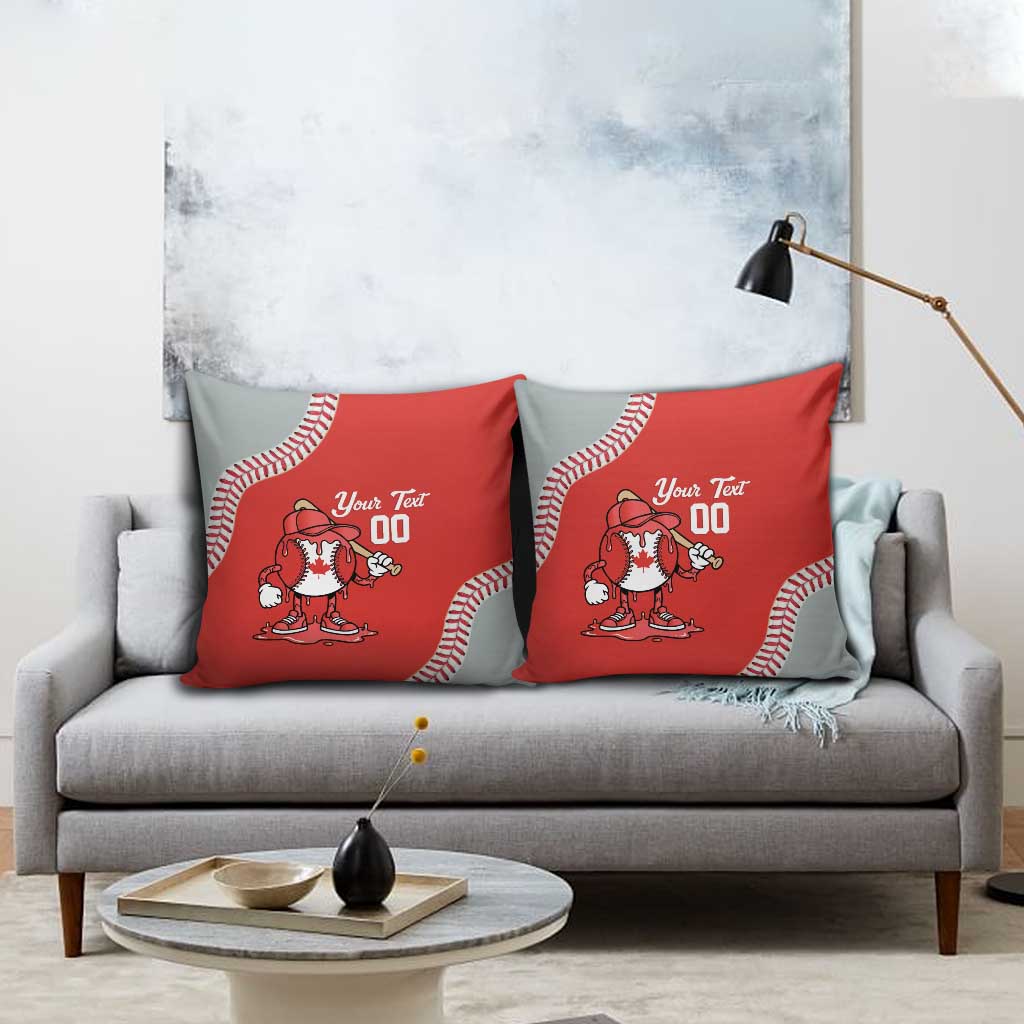 Canada 2026 Baseball Custom Pillow Cover Go Champions Drip Style