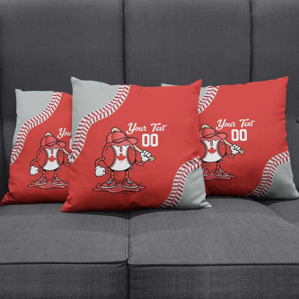 Canada 2026 Baseball Custom Pillow Cover Go Champions Drip Style