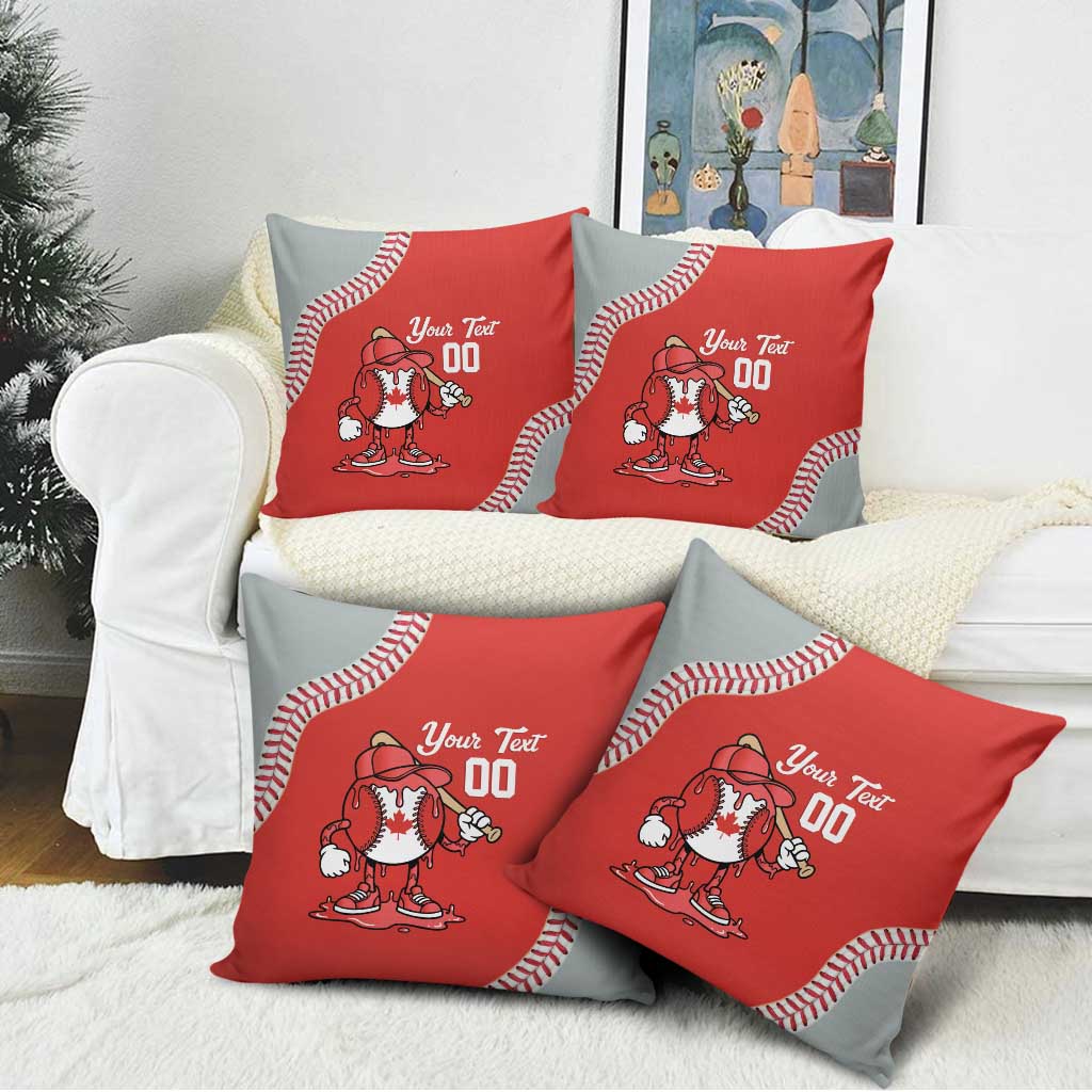 Canada 2026 Baseball Custom Pillow Cover Go Champions Drip Style