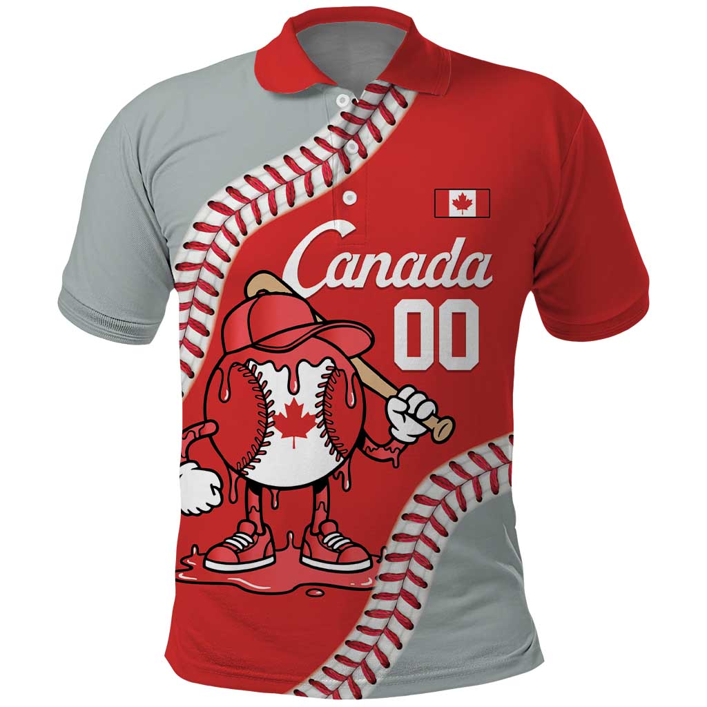 Canada 2026 Baseball Custom Polo Shirt Go Champions Drip Style