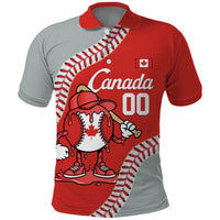Canada 2026 Baseball Custom Polo Shirt Go Champions Drip Style