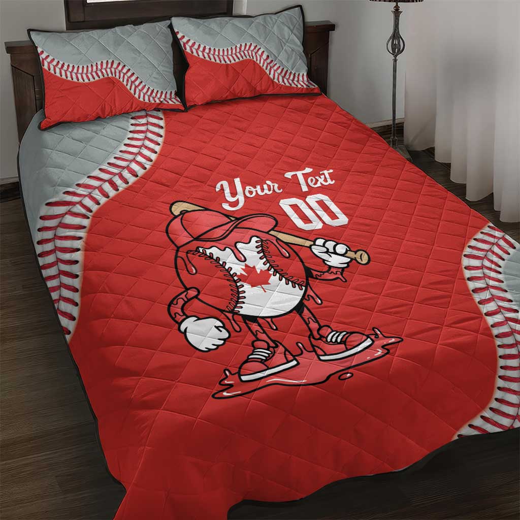 Canada 2026 Baseball Custom Quilt Bed Set Go Champions Drip Style