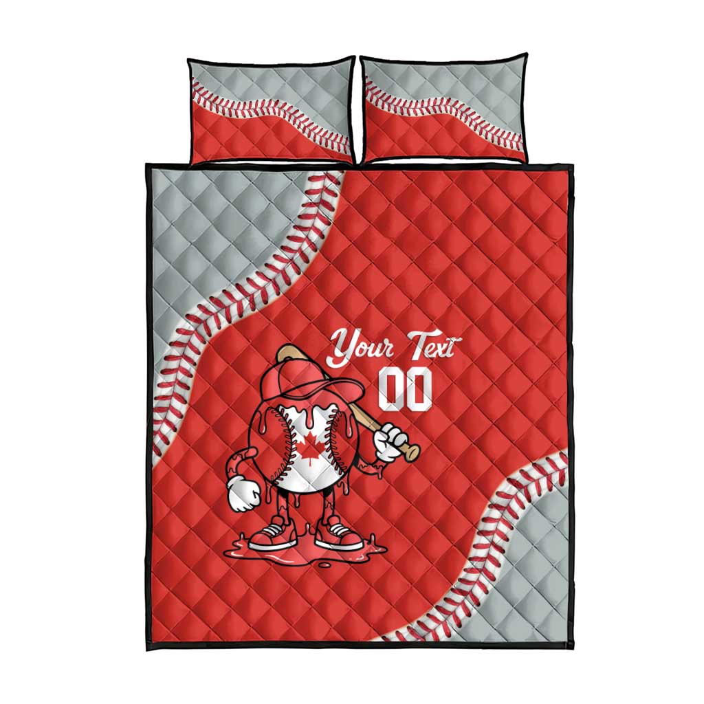 Canada 2026 Baseball Custom Quilt Bed Set Go Champions Drip Style