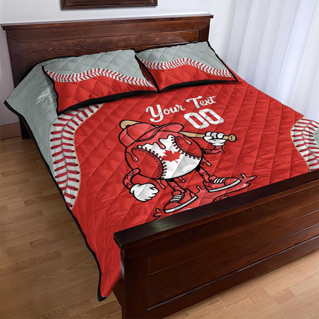 Canada 2026 Baseball Custom Quilt Bed Set Go Champions Drip Style