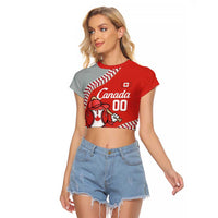 Canada 2026 Baseball Custom Raglan Cropped T Shirt Go Champions Drip Style
