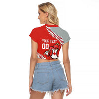 Canada 2026 Baseball Custom Raglan Cropped T Shirt Go Champions Drip Style